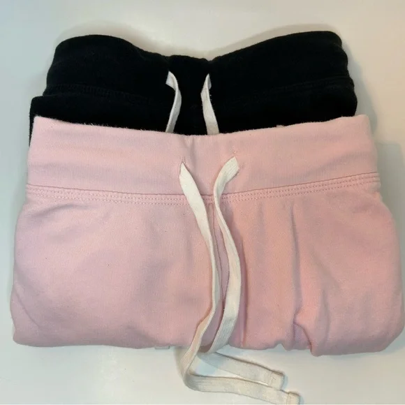 Old Navy Pink/Black Super Short Drawstring Sporty Short Bundle of 2 Size Small - Picture 1 of 13